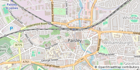 Map of Paisley, Renfrewshire