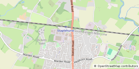 Map of Tonbridge, Kent