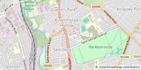Map of Northampton, Northamptonshire