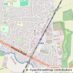 Map of Diss, Norfolk