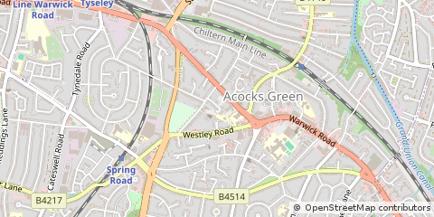 Map of Birmingham, West Midlands