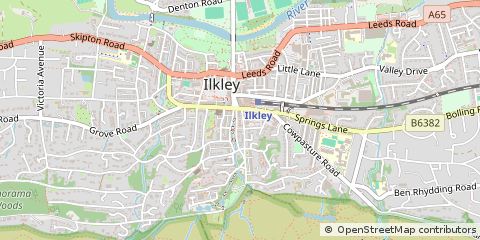 Map of Ilkley, West Yorkshire