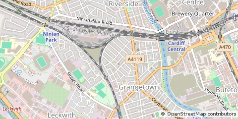 Map of Cardiff