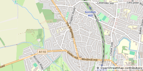 Map of Enfield, Middlesex