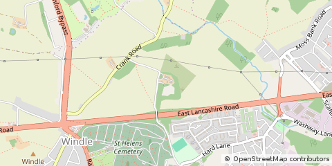Map of ST Helens, Merseyside