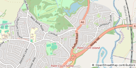 Map of Allestree Derby, Derbyshire