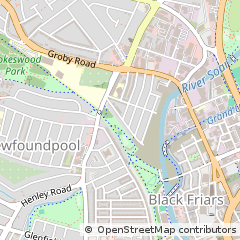 Map of Leicester, Leicestershire