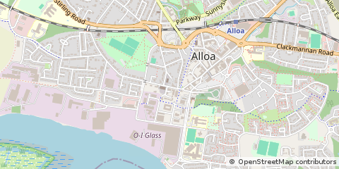 Map of Alloa, Clackmannanshire