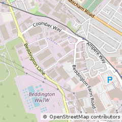 Map of Croydon, Surrey