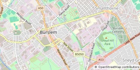 Map of Stoke-on-Trent, Staffordshire