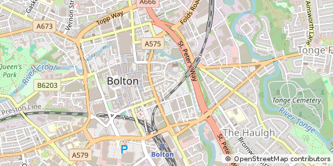Map of Bolton, Lancashire