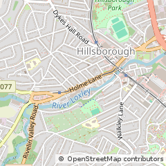 Map of Sheffield, South Yorkshire