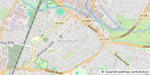 Map of Chelmsford, Essex