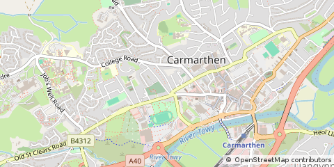 Map of Carmarthen