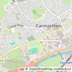 Map of Carmarthen