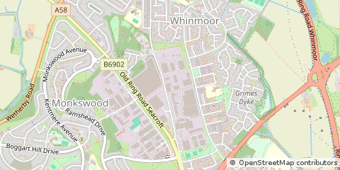 Map of Leeds, West Yorkshire