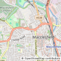 Map of Macclesfield, Cheshire