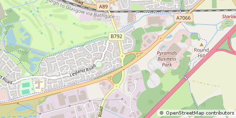 Map of Bathgate, West Lothian