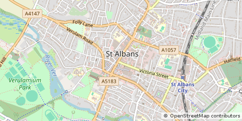 Map of ST. Albans, Hertfordshire