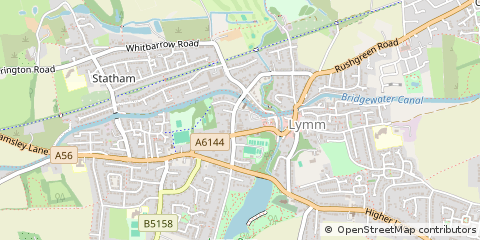 Map of Lymm, Cheshire