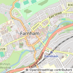 Map of Farnham, Surrey