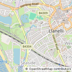Map of Llanelli