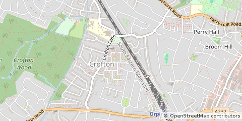 Map of Orpington, Kent