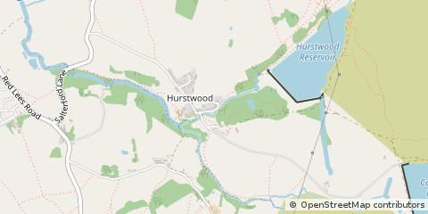 Map of Burnley, Lancashire