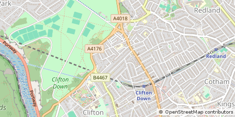 Map of Clifton, Bristol