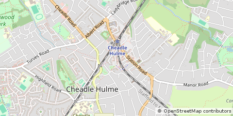 Map of Cheadle, Cheshire