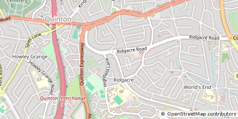 Map of Birmingham, West Midlands