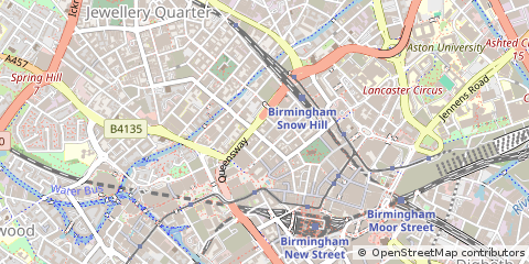 Map of Birmingham, West Midlands