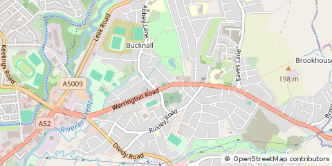 Map of Bucknall, Stoke on Trent