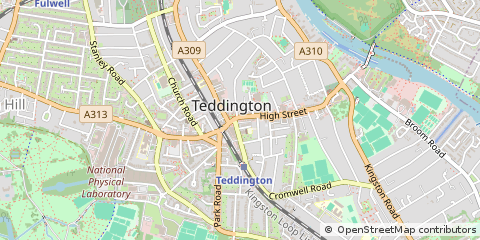 Map of Teddington, Middlesex