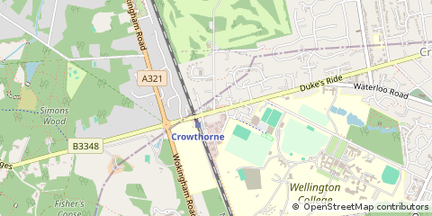 Map of Crowthorne, Berks