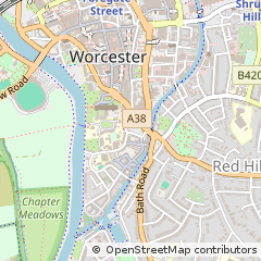 Map of Worcester, Worcestershire