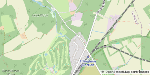 Map of Cobham, Surrey
