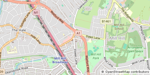 Map of Mill Hill, London