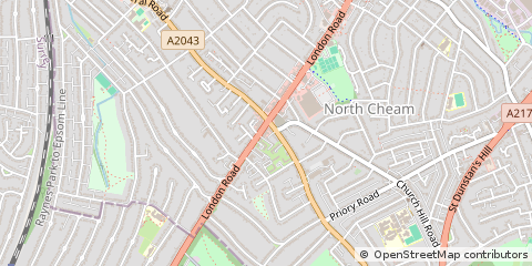 Map of Sutton, Surrey