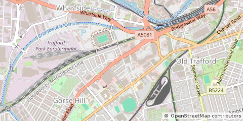 Map of Manchester, Lancashire