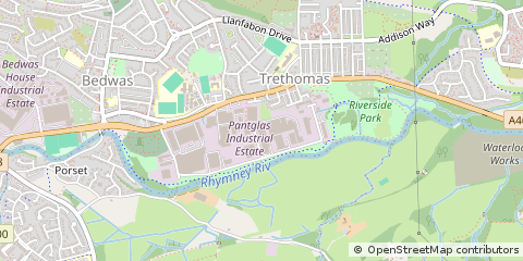 Map of Caerphilly, MID Glamorgan