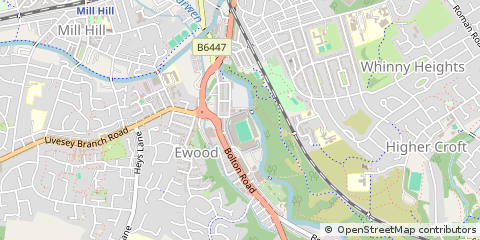 Map of Blackburn, Lancashire
