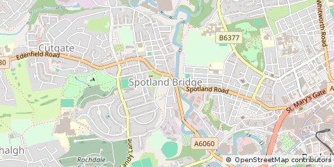 Map of Rochdale, Lancashire