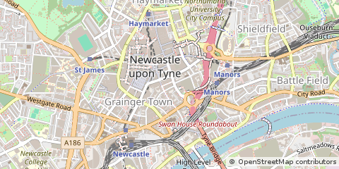 Map of Newcastle Upon Tyne