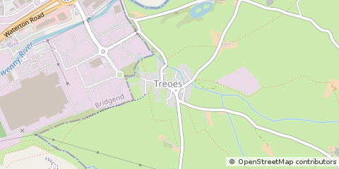 Map of Bridgend