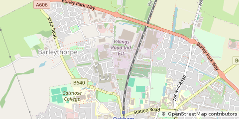 Map of Oakham, Rutland