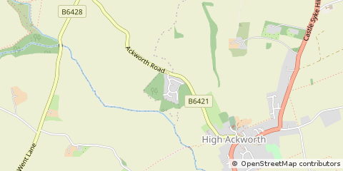 Map of Pontefract, West Yorkshire