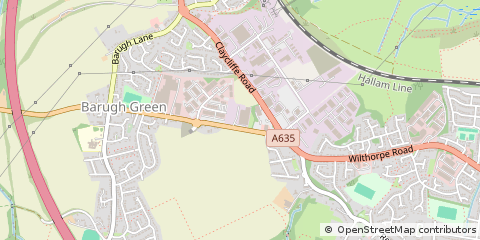 Map of Near Barnsley, Yorkshire