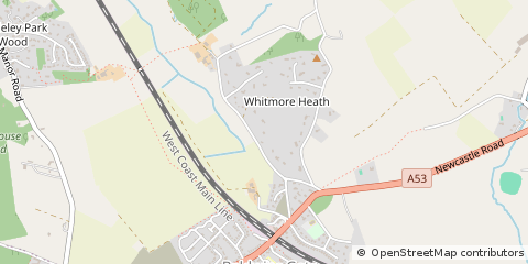Map of Whitmore, Staffordshire