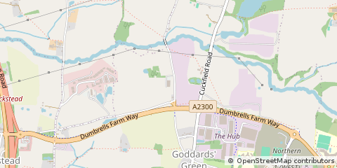 Map of Goddards Green, West Sussex